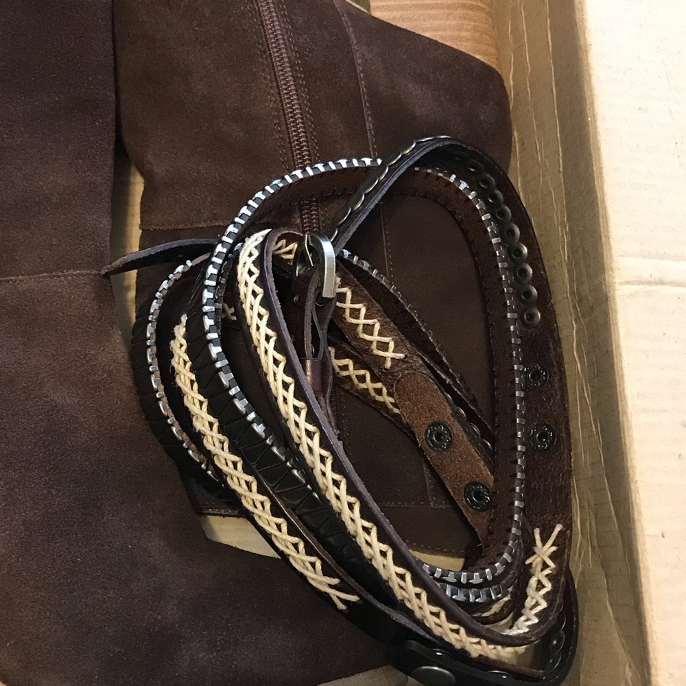 Antelope suede tri wrap boots. Sz 38. - Picture 6 of 6